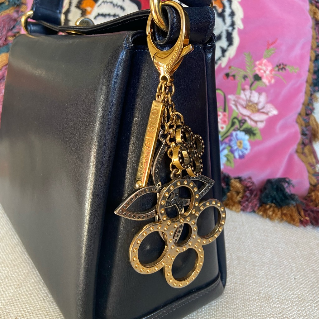 Louis Vuitton Silver & Gold Flower Bag Charm